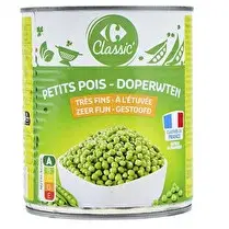 Carrefour, Petits pois très fins