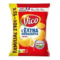 Vico, Chips l'extra craquante Nature - Format familial 270 g +15% offert