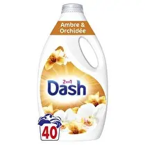 Dash, Lessive liquide ambrée et orchidée