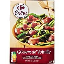 Carrefour, Gésier de volaille confit dans la graisse de canard