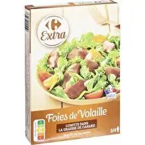 Carrefour, Foie de volaille confit dans la graisse de canard