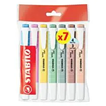Stabilo, Surligneurs Swing cool Ecopack 4 fluos pastel + 3 nature