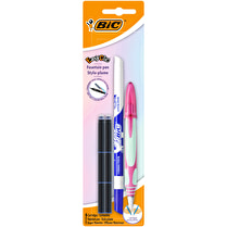 Bic, Stylo plume easy click + 6 cartouches + effaceur