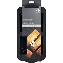 Carrefour, Moule à mini cakes x6 en silicone avec contour rigide 34,5x17x5cm