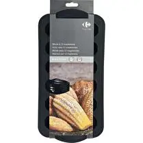 Carrefour, Moule à madeleine x12 silicone 34,5x17,5cm