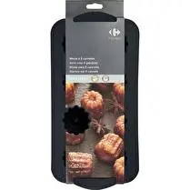 Carrefour, Moule à cannelés x8 silicone 34,5x17,5 cm