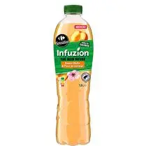 Carrefour, Thé Infuzion saveur pêche fleur de cerisier
