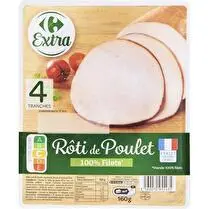 Carrefour, Rôti de poulet  4 tranches