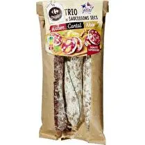 Carrefour, Trio de saucissons secs nature, cantal, noix
