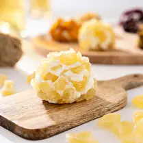 Fabriqué dans nos ateliers, Chèvre enrobé ananas