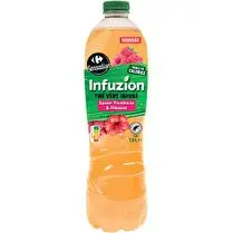 Carrefour, Thé Infuzion saveur framboise hibiscus pet