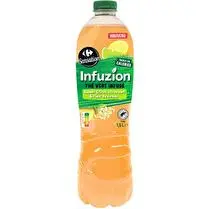 Carrefour, Boisson Thé Vert Infuzion Saveur Citron, Citron Vert & Fleur de Sureau