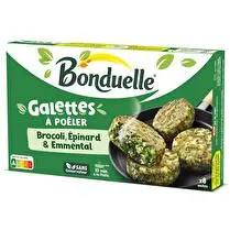 Bonduelle, Galettes à poêler brocolis, épinards et emmental