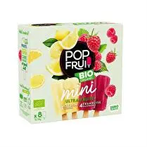 Pop Fruit, Bâtonnet sorbet mini ultra fruité citron et framboise