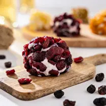 Fabriqué dans nos ateliers, Chèvre enrobé cramberries