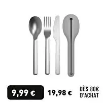 BergHoff, Set de couverts de voyage - etui gris