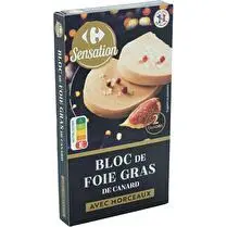 Carrefour, Bloc de foie gras de canard avec morceaux 2X40g
