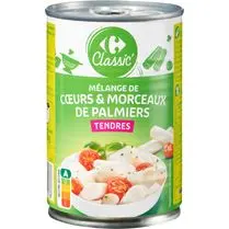 Carrefour, Mélange de coeur et morceaux de palmiers tendres
