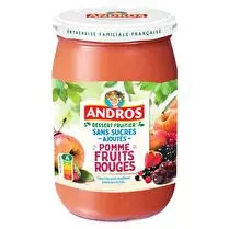 Andros, Bocal pomme fruits rouges sans sucre ajouté
