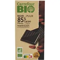 Carrefour, Tablette de Chocolat BIO Noir 85% cacao