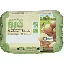 Carrefour, 6 oeufs bio