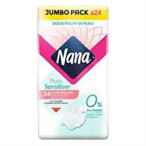 Nana, Serviette Ultra Régulier+ PureSensitive Jumbopack x24