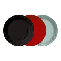 Carrefour, Assiettes noires 23 cm x20