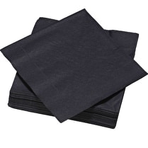 Carrefour, Serviettes 2 plis 33cm noi r x50