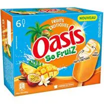 Oasis, Glaces à l'eau fruits exotiques x10