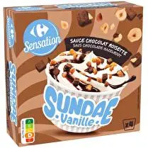 Carrefour, Sundae vanille sauce chocolat noisette
