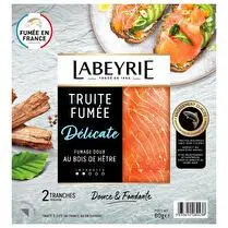 Labeyrie, Truite fumée délicate fumage doux au bois de hêtre