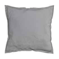 TEX HOME, Taie doreiller 100 % coton bio gris 65x65cm