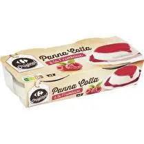 Carrefour, Dessert panna cotta à la framboise