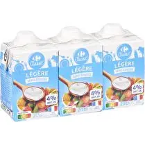 Carrefour, Crème légère semi-épaisse