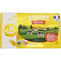 Carrefour, Beurre doux 60% MG
