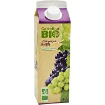 Carrefour, Jus de Raisin Pur Jus Bio