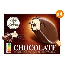 Carrefour, Glaces chocolat au lait coeur vanille