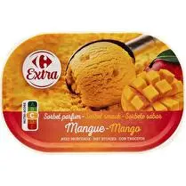 Carrefour, Sorbet parfum mangue - 600g - 1L