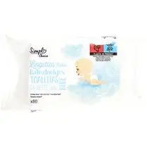 Simpl, Lingettes bébé nettoyantes aloe vera hypoallergeniques