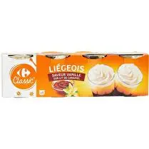 Carrefour, Dessert liégeois vanille caramel