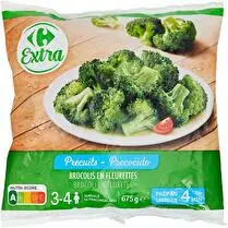 Carrefour, Brocolis en fleurettes précuits - sachet de 675g