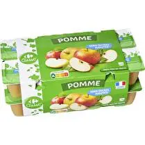 Carrefour, Compote Pomme Sans Sucres Ajoutés