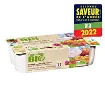 Carrefour, Yaourt aux fruits mixés bio