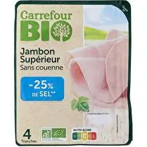 Carrefour, Jambon sans couenne sel réduit