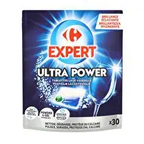 Carrefour, Tablettes Lave-vaisselle Ultra Power Tout en 1