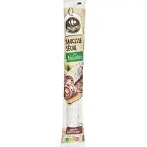 Carrefour, saucisse sèche aux noisettes
