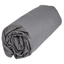 TEX HOME, Drap housse 100 % coton bio gris 90x200cm
