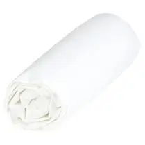 TEX HOME, Drap housse 100 % coton bio blanc 140x200cm