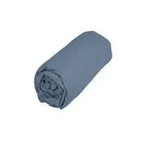 TEX HOME, Drap housse 100 % coton bio bleu 140x200cm