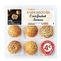 Mix Buffet, Mini brioche c ur fondant Au saumon